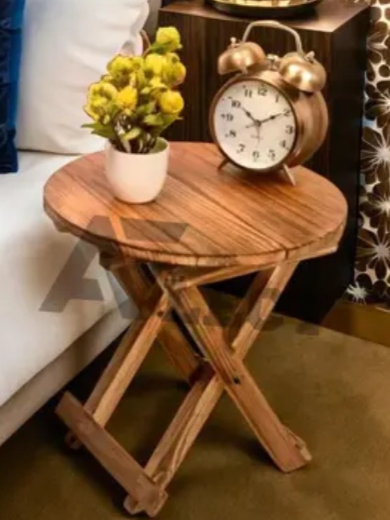 Rustic Elevated Wooden Plant Stand Stool
