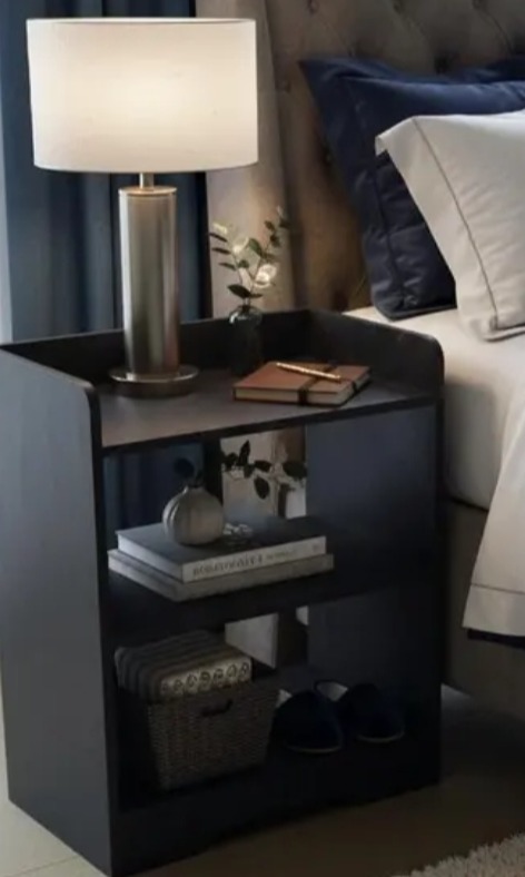 Modern Compact Multi-Tier Bedside Table
