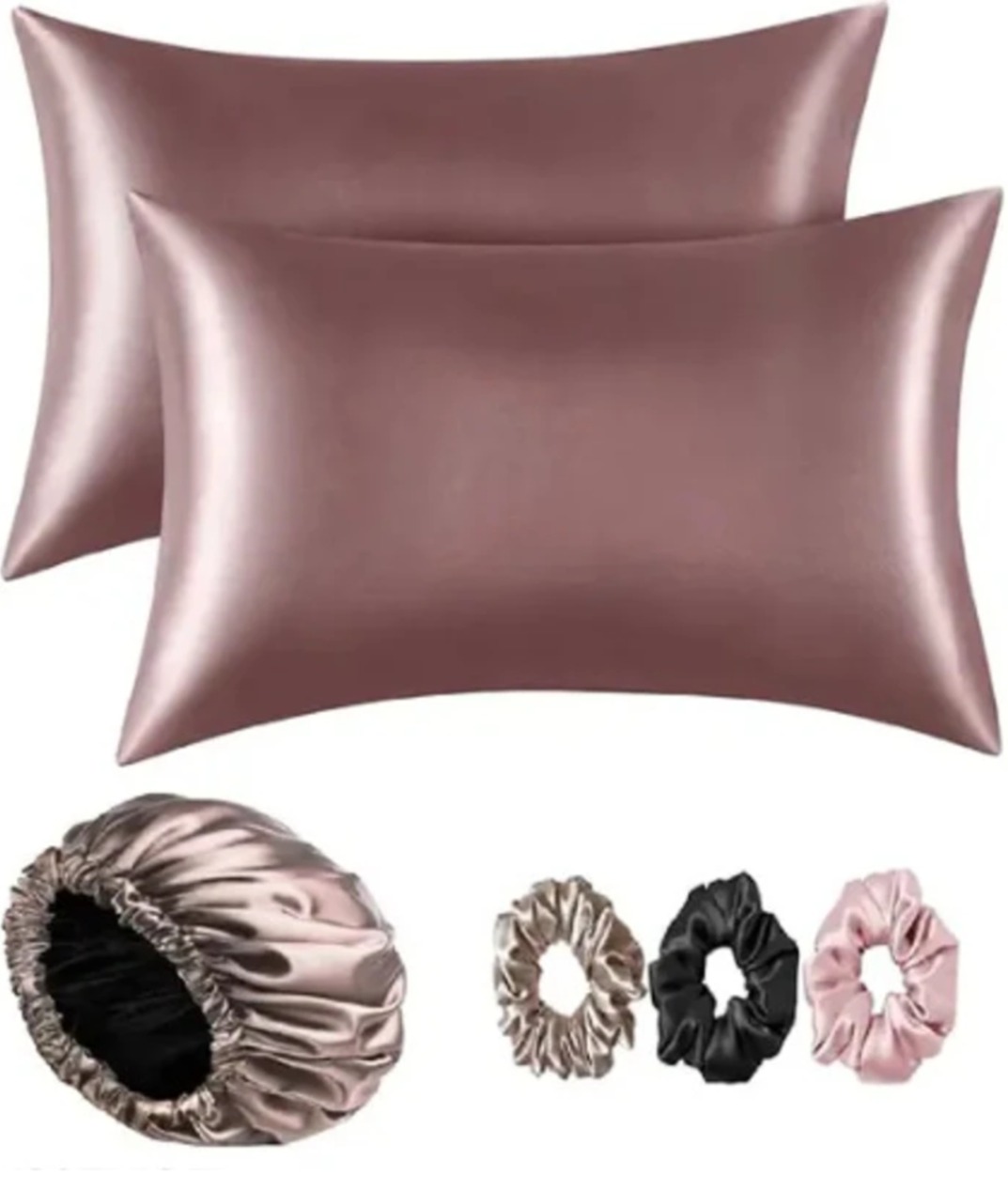 Luxury Silk-Satin Friction-Free Pillow Cover Pack